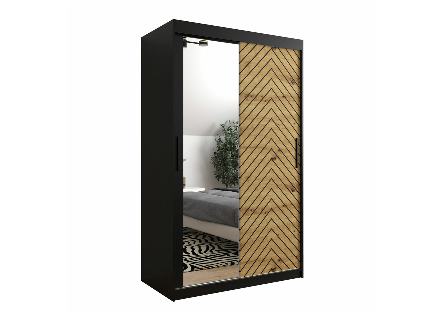 Ormar Hartford 309 (Crna + Hrast Artisan)