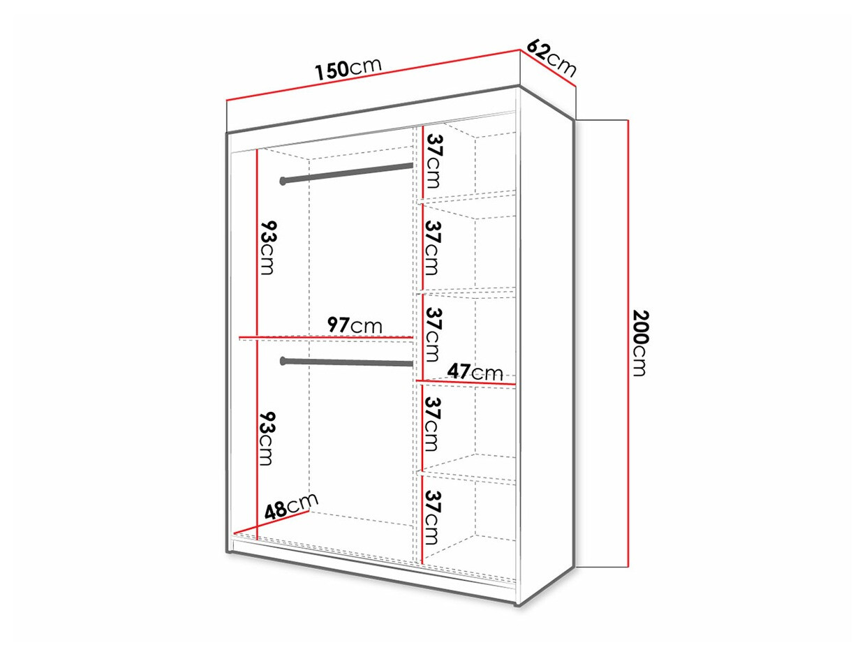 Ormar Hartford 311 (Bijela + Crna)