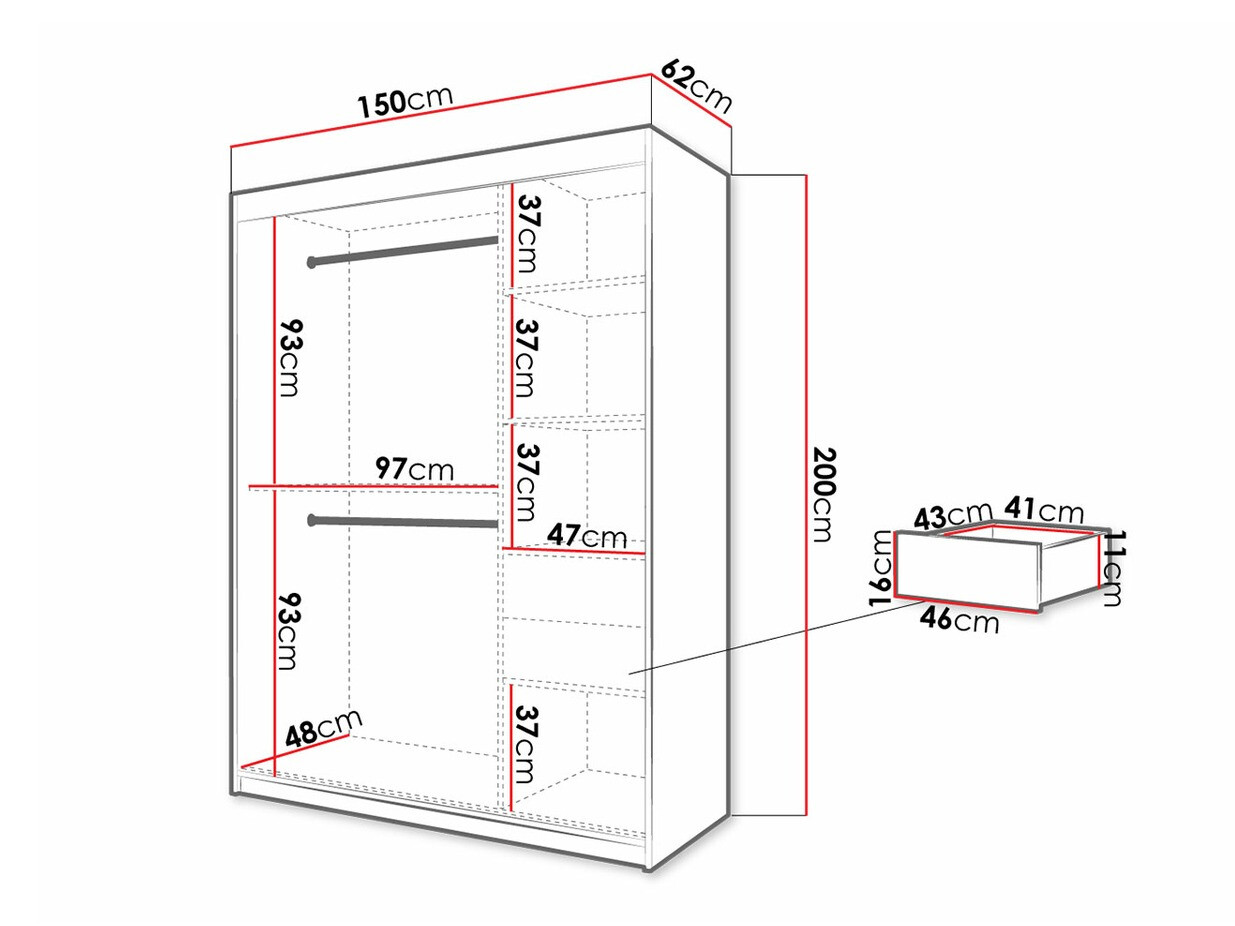 Ormar Hartford 311 (Bijela + Crna)