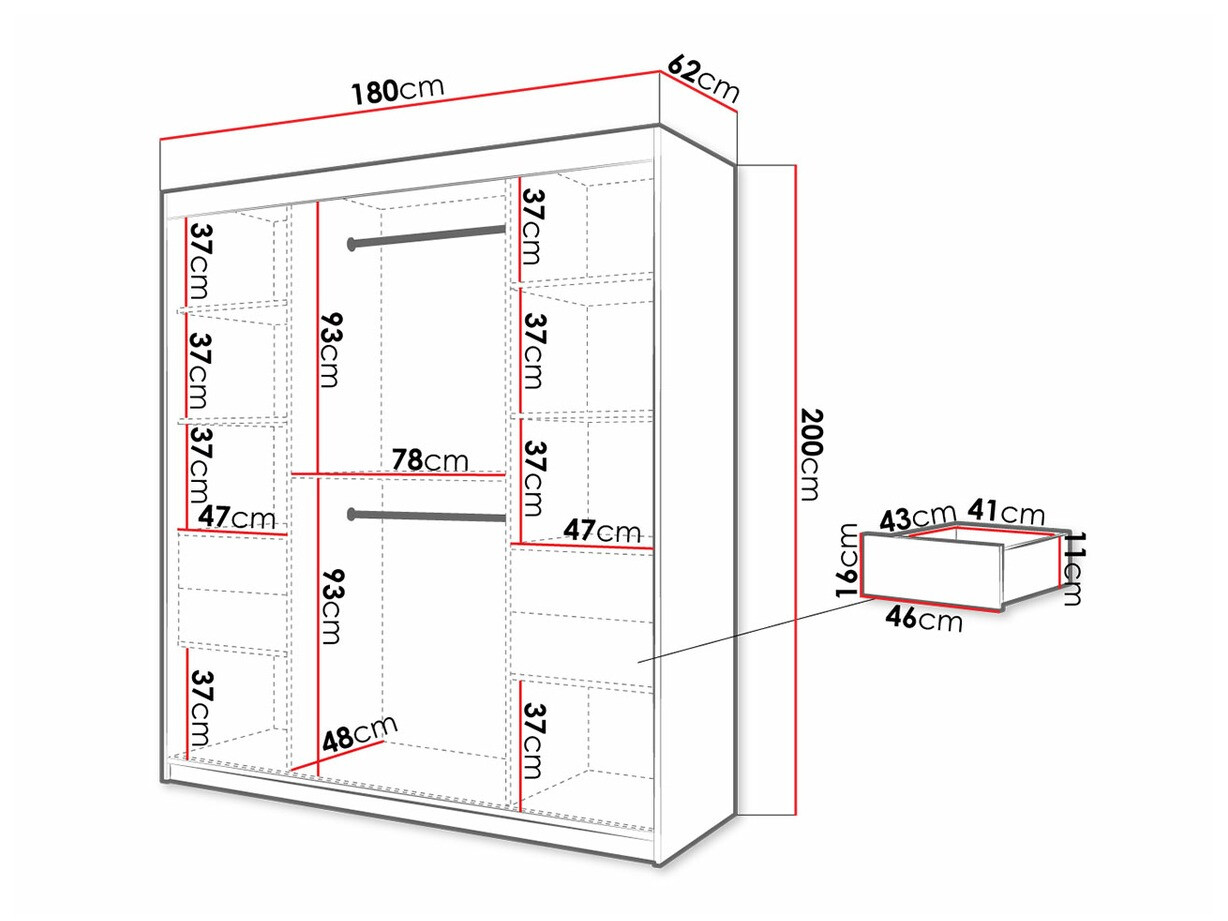 Ormar Hartford 313 (Bijela + Crna)