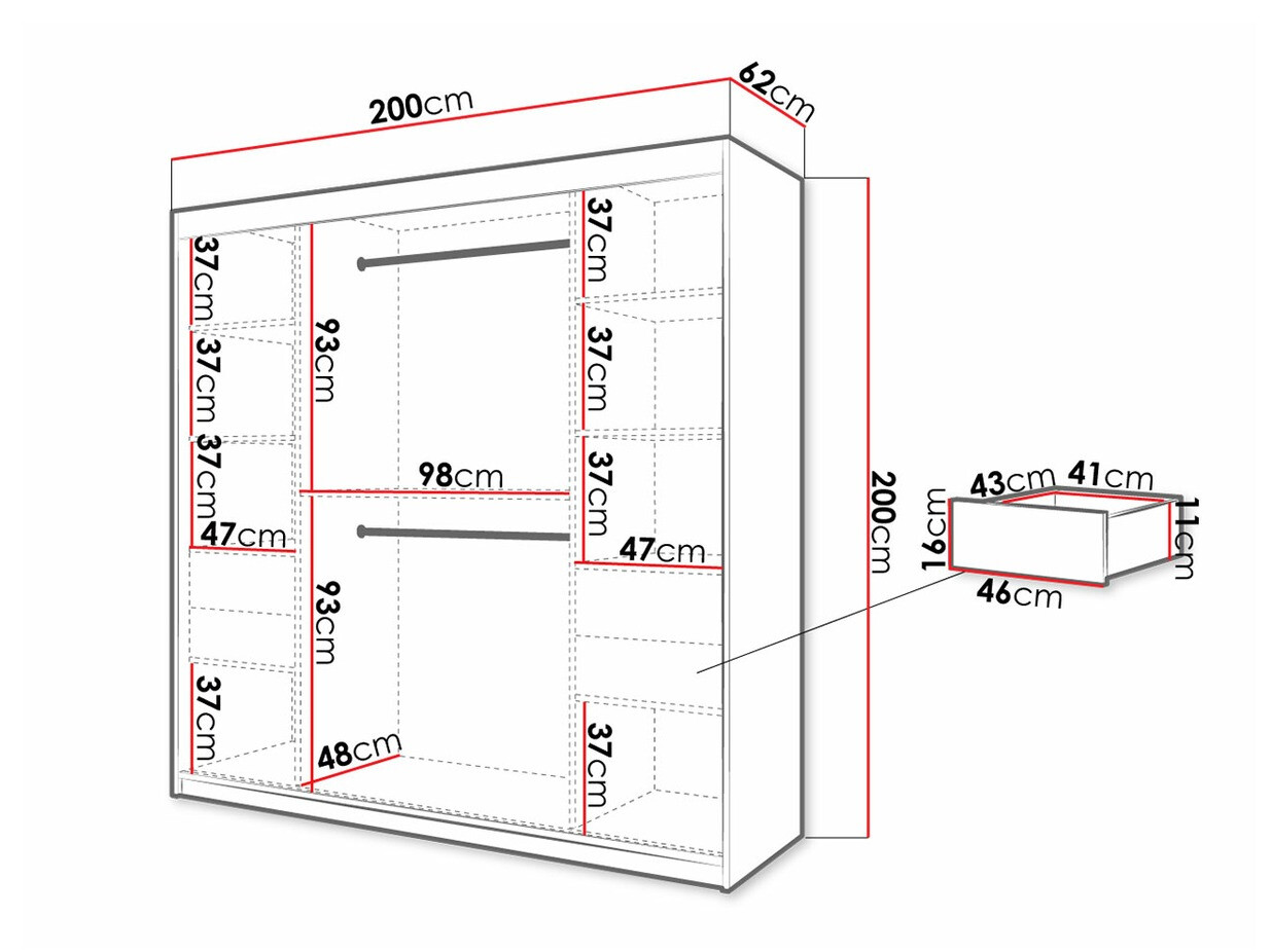 Ormar Hartford 314 (Bijela + Crna)