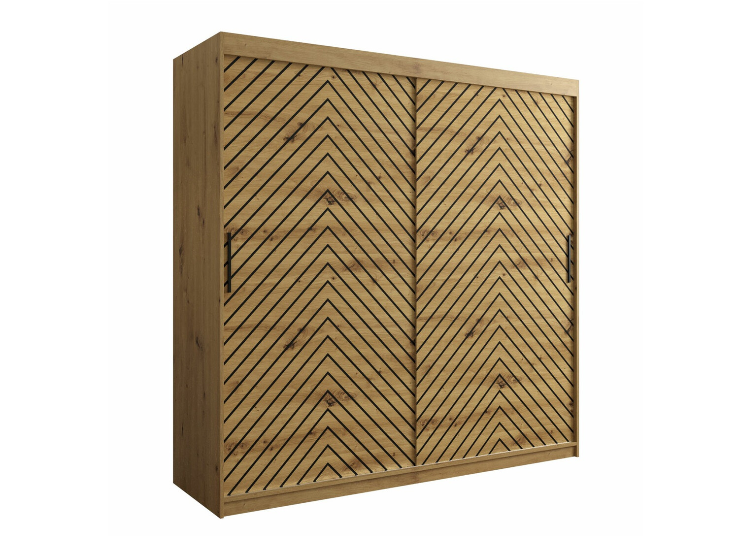 Ormar Hartford 314 (Crna + Hrast Artisan)