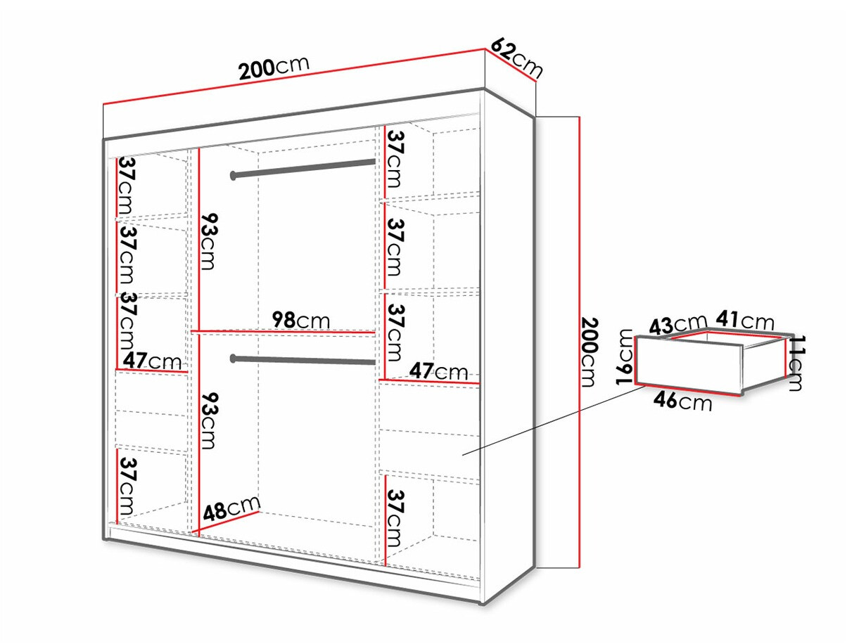 Ormar Hartford 315 (Artisan hrast + Crna)