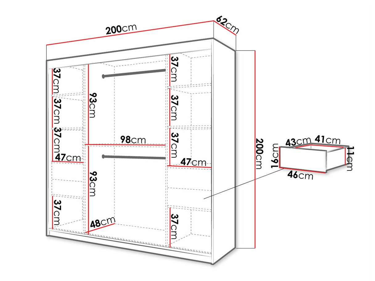 Ormar Hartford 315 (Bijela + Crna)