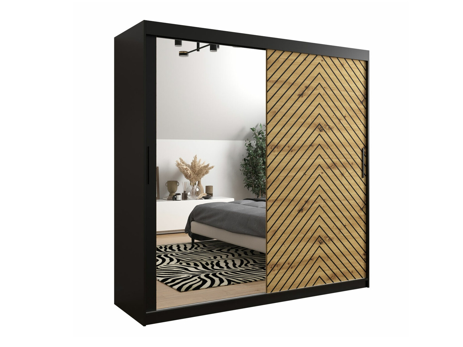 Ormar Hartford 315 (Crna + Artisan hrast)