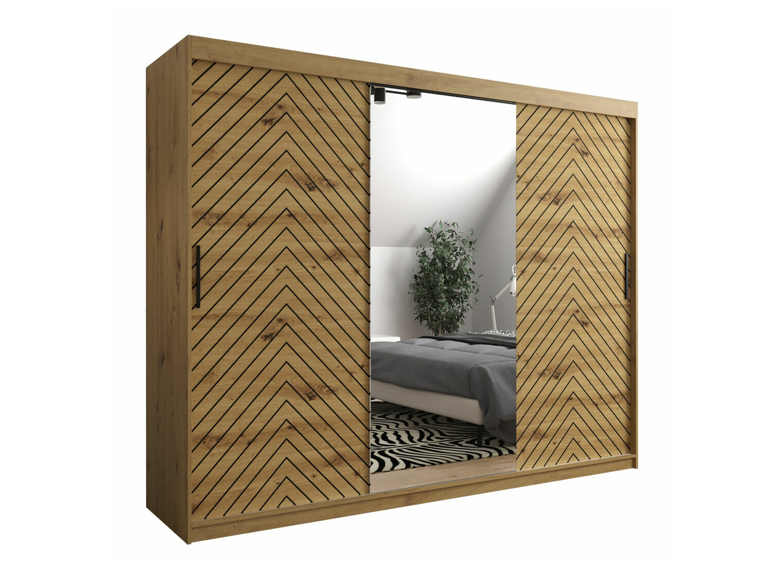 Ormar Hartford 317 (Artisan hrast + Crna)