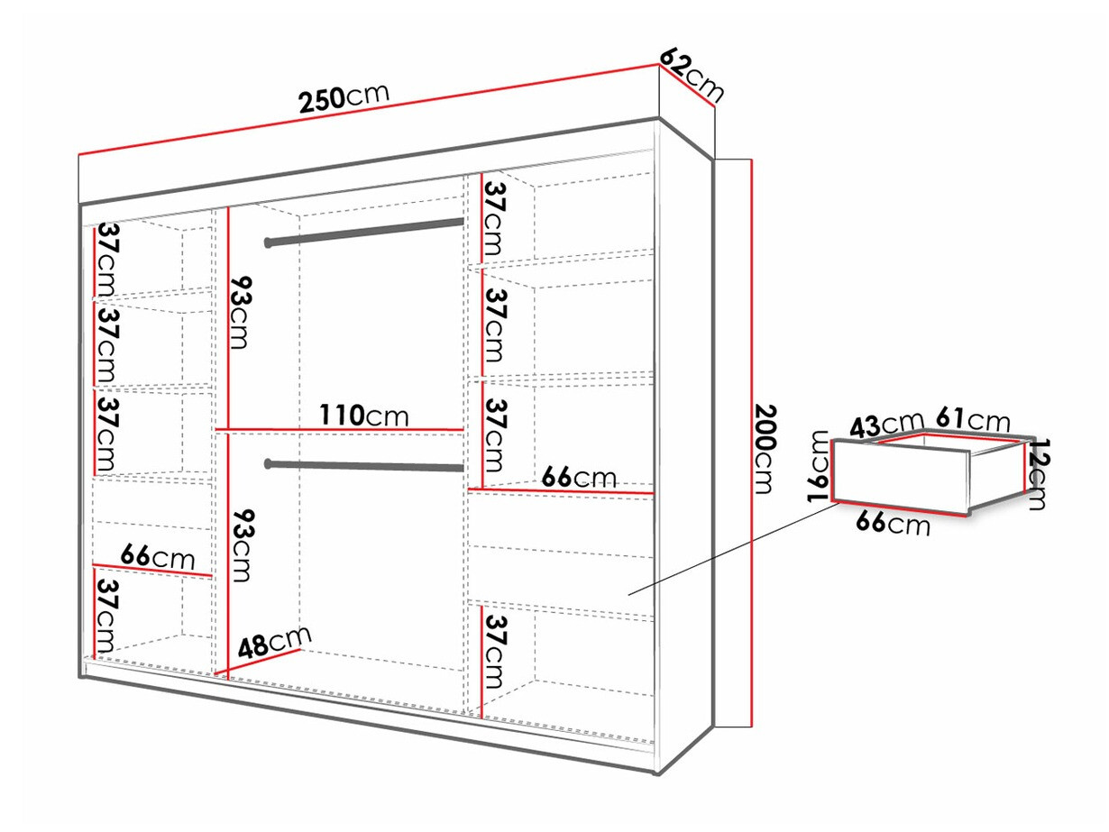 Ormar Hartford 317 (Artisan hrast + Crna)