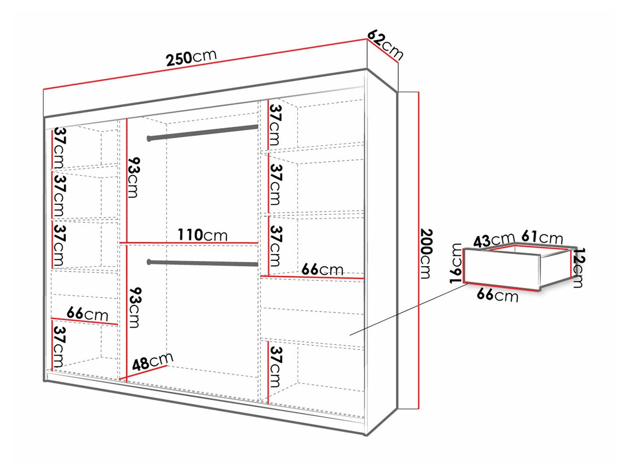 Ormar Hartford 317 (Bijela + Crna)