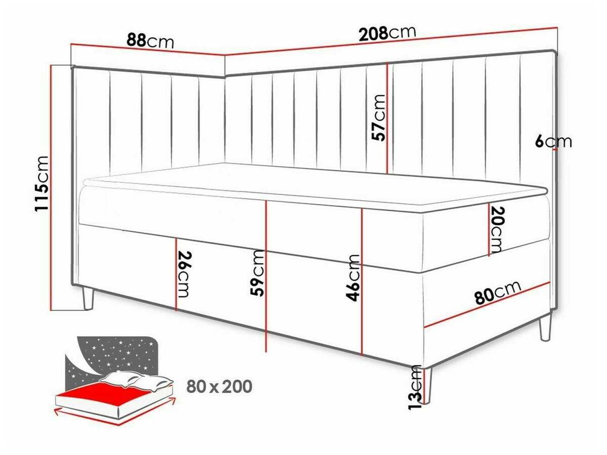Boxspring krevet Lucus (Soft 017 + Fresh 17)