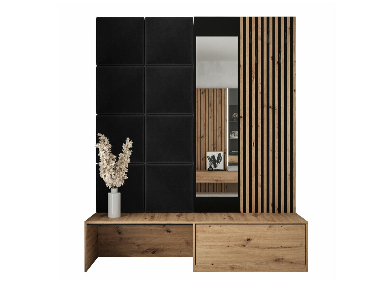 Set za hodnik Fabor (Hrast Artisan + Manila 18)