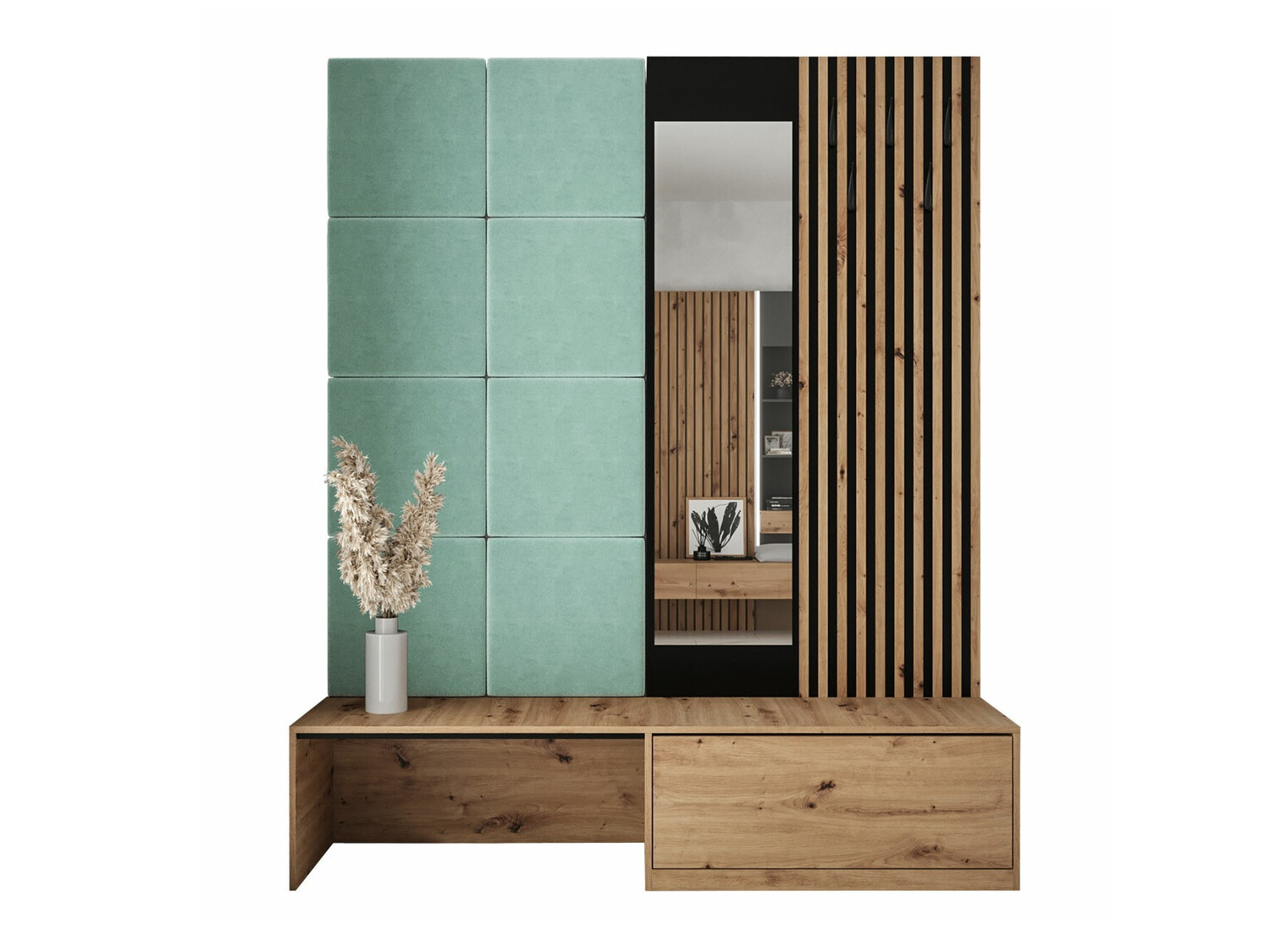 Set za hodnik Hartford 322 (Hrast Artisan + Manila 11)