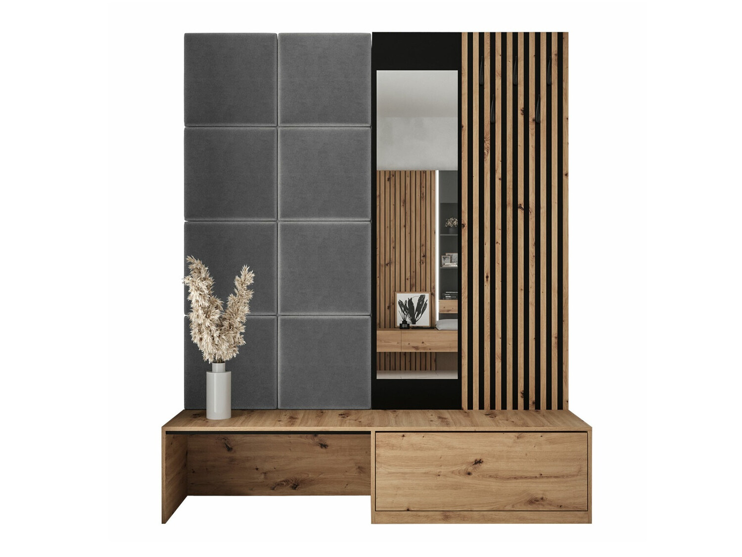 Set za hodnik Hartford 322 (Hrast Artisan + Manila 16)