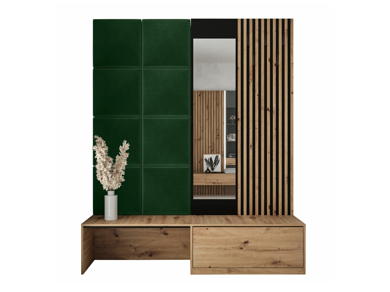 Set za hodnik Hartford 322 (Hrast Artisan + Manila 35)