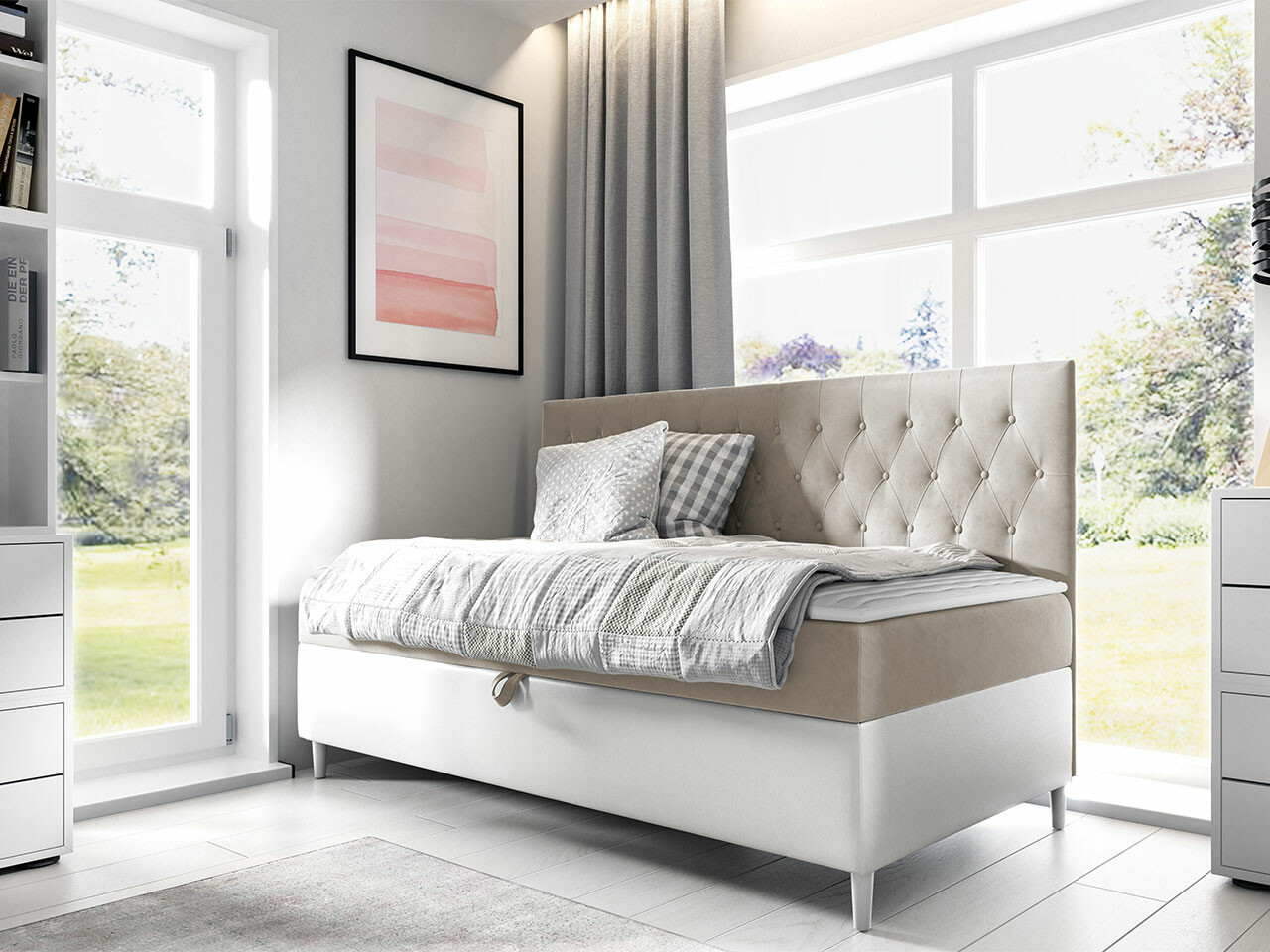 Boxspring krevet Baltimore 166 (Soft 017 + Fresh 1)