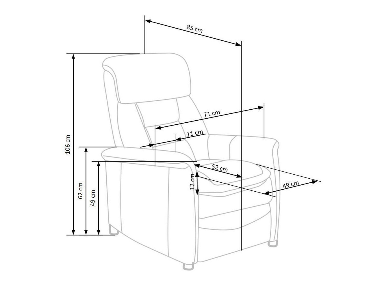 Podesiva fotelja Houston 1030 (Bež)