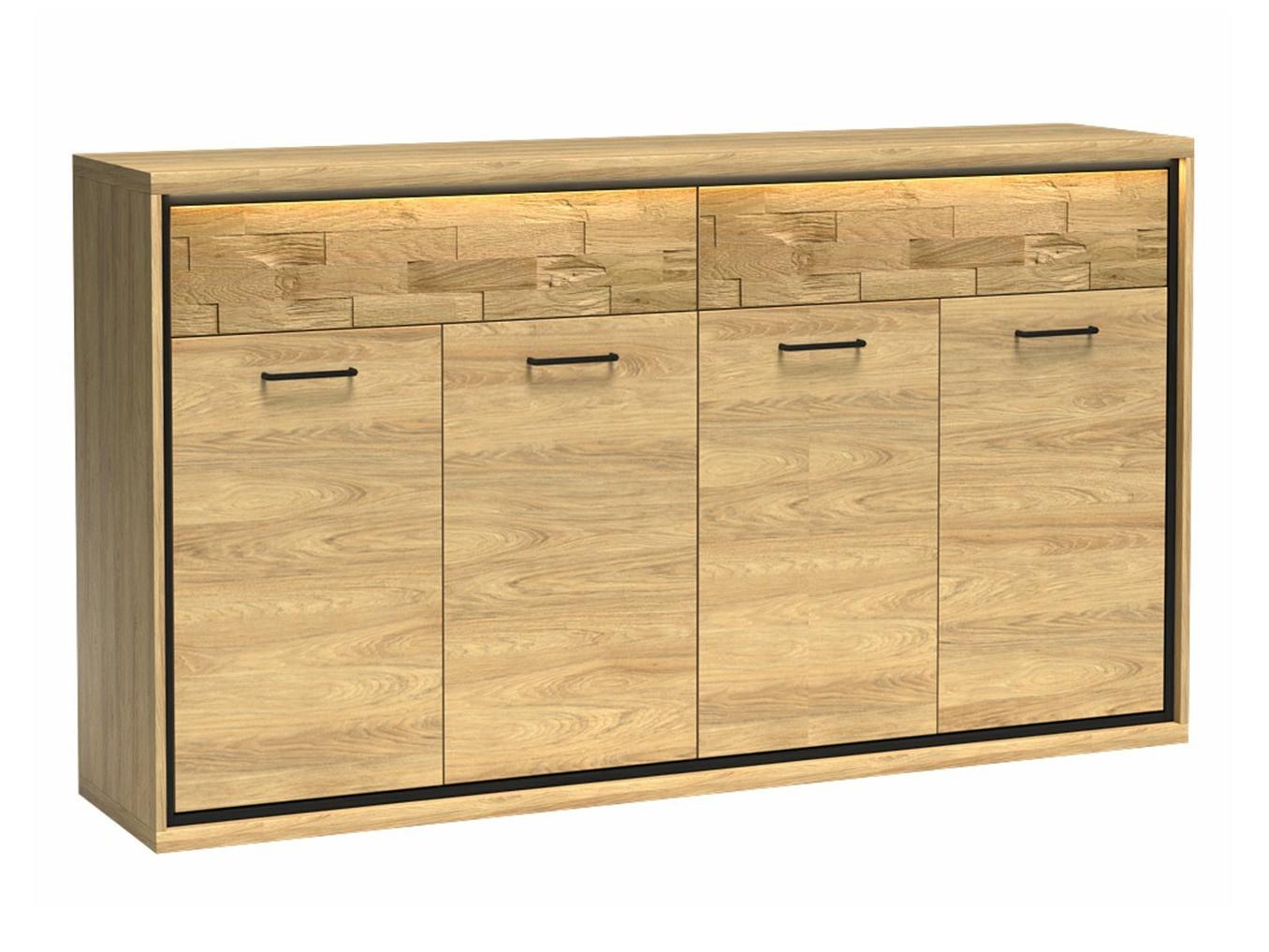 Komoda Etrmoni 105 (Svijetlo drvo + Hrast)