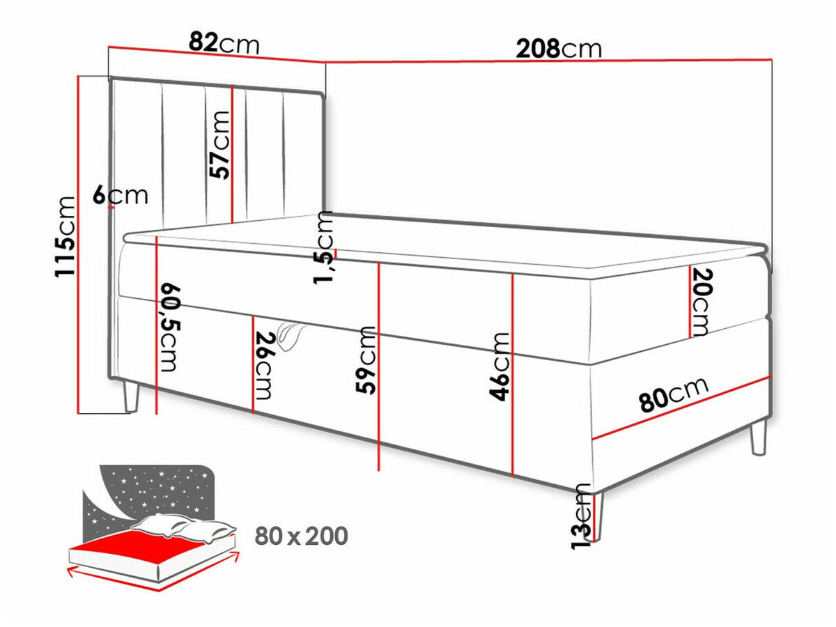 Boxspring krevet Lucus VI (Soft 017 + Fresh 8)