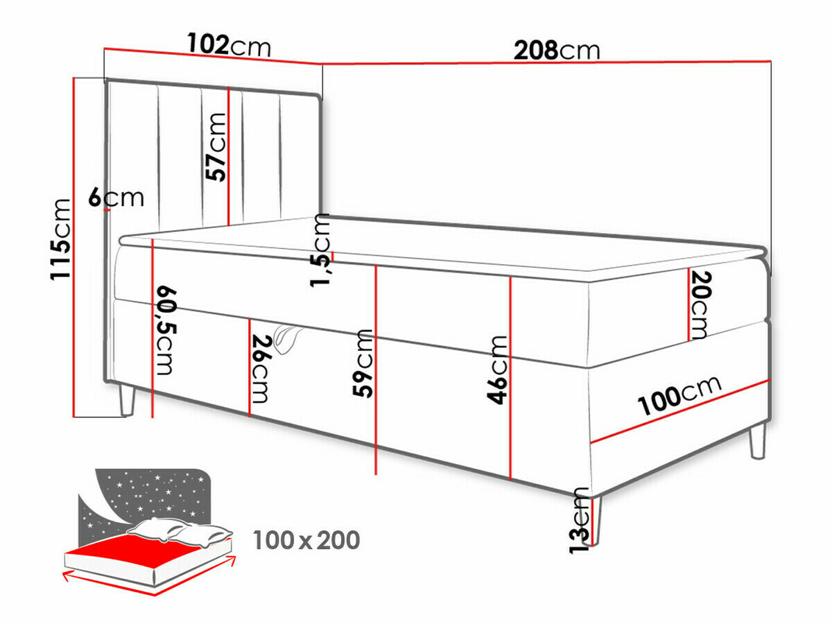 Boxspring krevet Lucus VI (Soft 017 + Fresh 8)