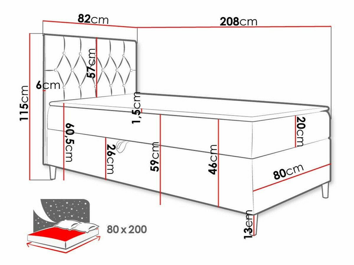 Boxspring krevet Lucus VII (Soft 017 + Fresh 34)