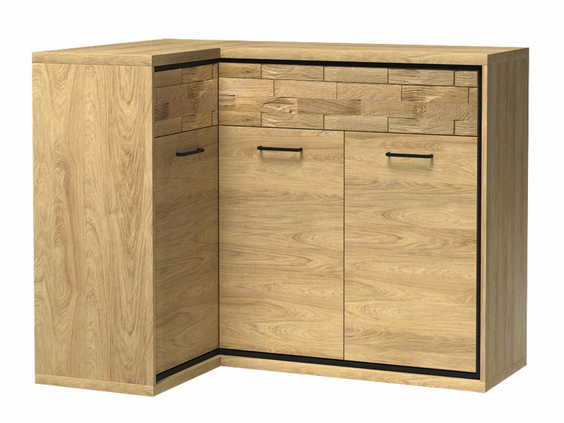 Kutna komoda Etrmoni 121 (Svijetlo drvo + Hrast)