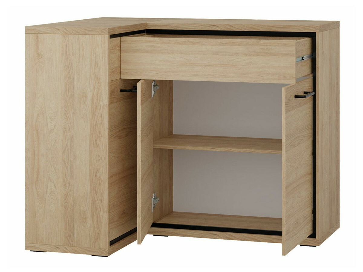 Kutna komoda Etrmoni 121 (Svijetlo drvo + Hrast)