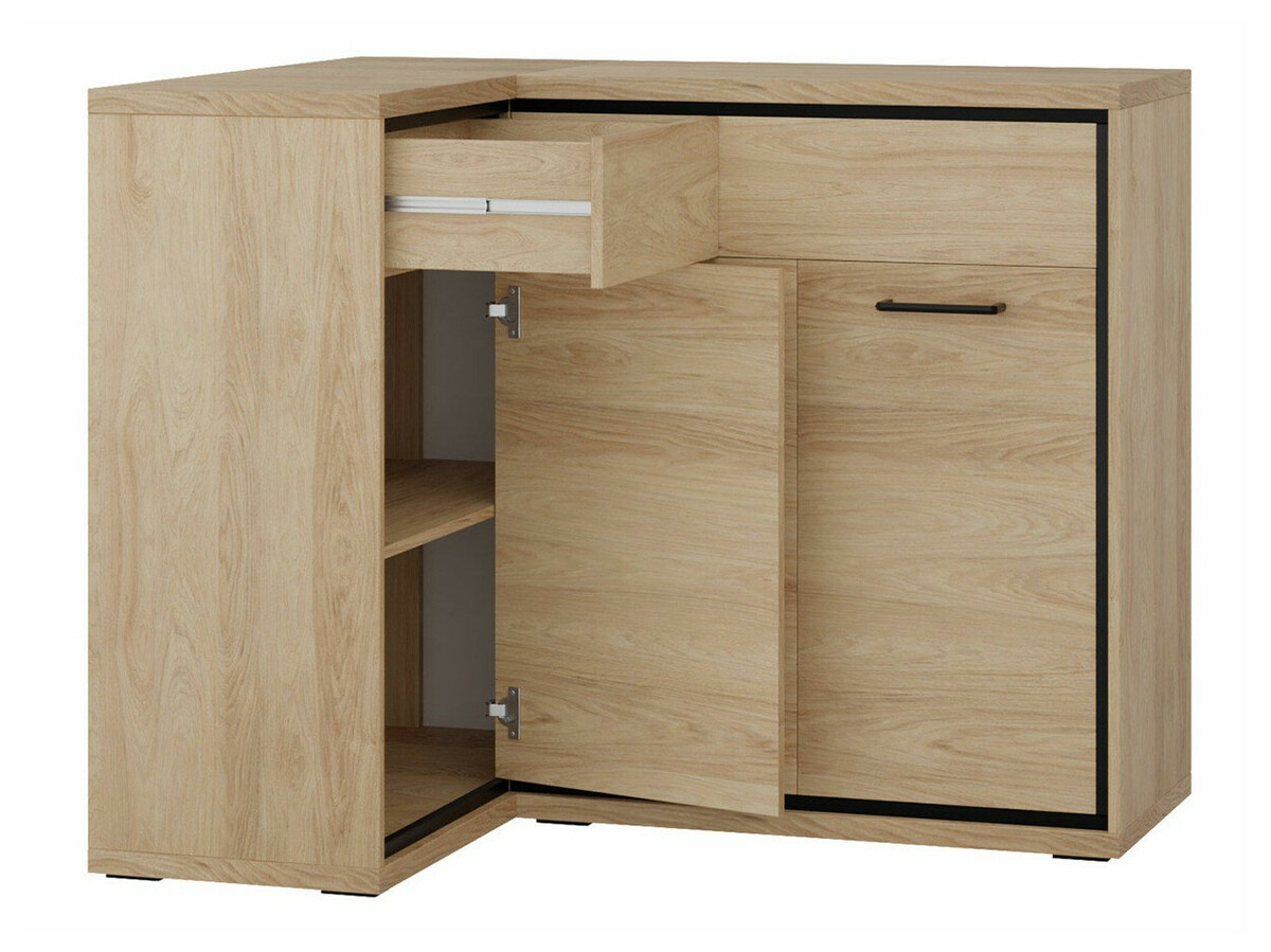 Kutna komoda Etrmoni 121 (Svijetlo drvo + Hrast)