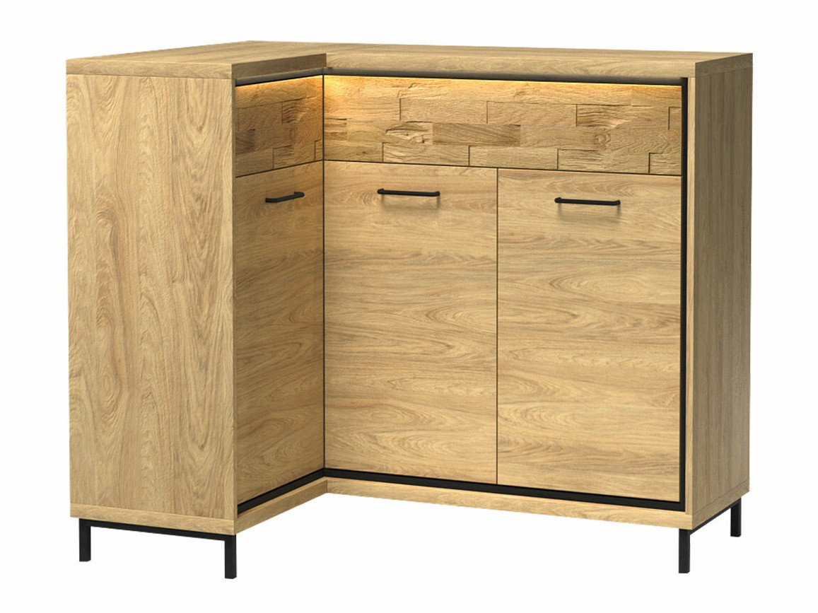 Kutna komoda Etrmoni 121 (Svijetlo drvo + Hrast)