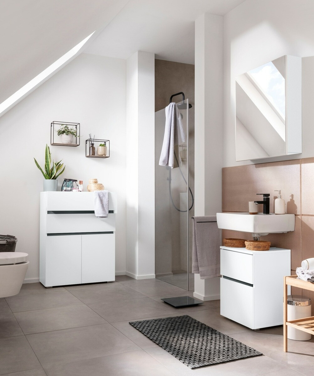 Kupaonski ormarić s ogledalom Soncamu 105 (Bijela)