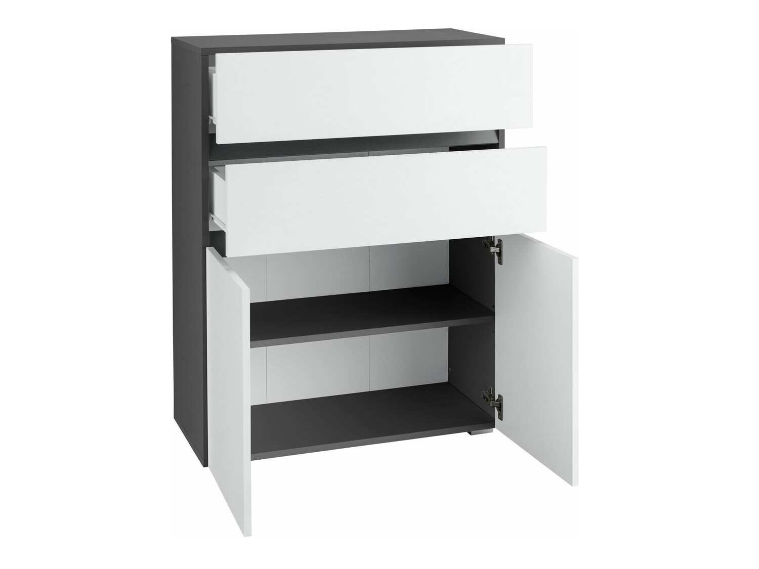 Samostojeći kupaonski ormarić Soncamu 101 (Bijela + Antracit)