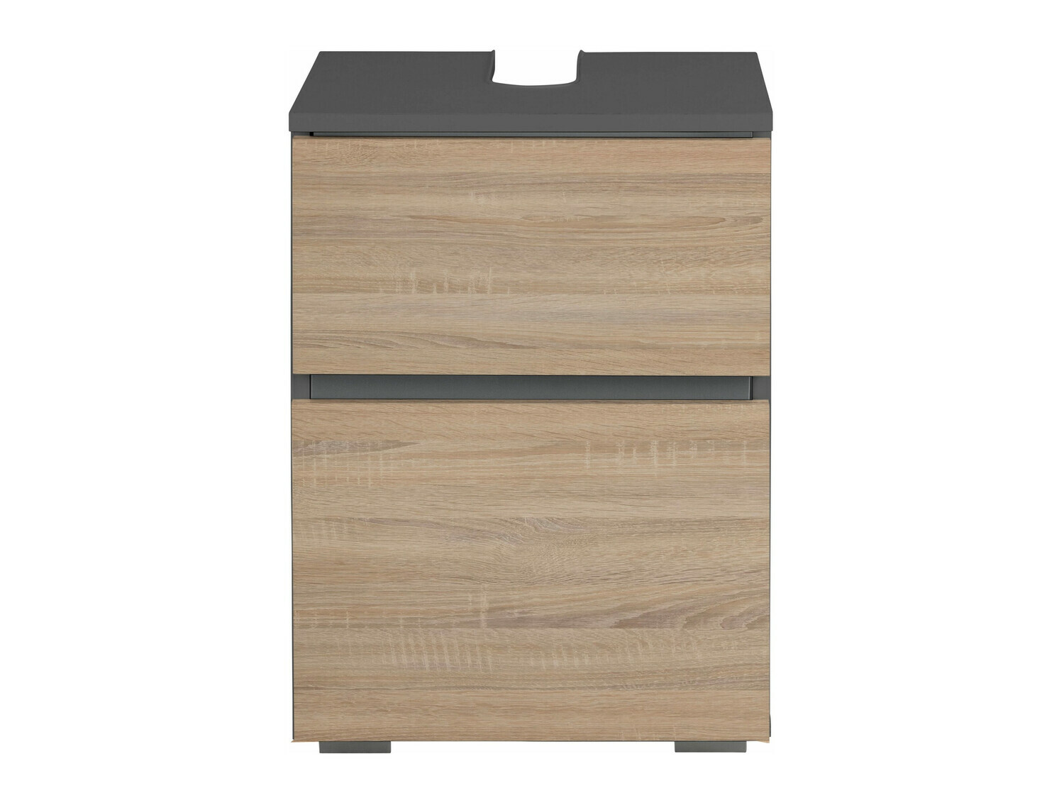 Samostojeći kupaonski ormarić za umivaonik Soncamu 103 (Antracit + Hrast)