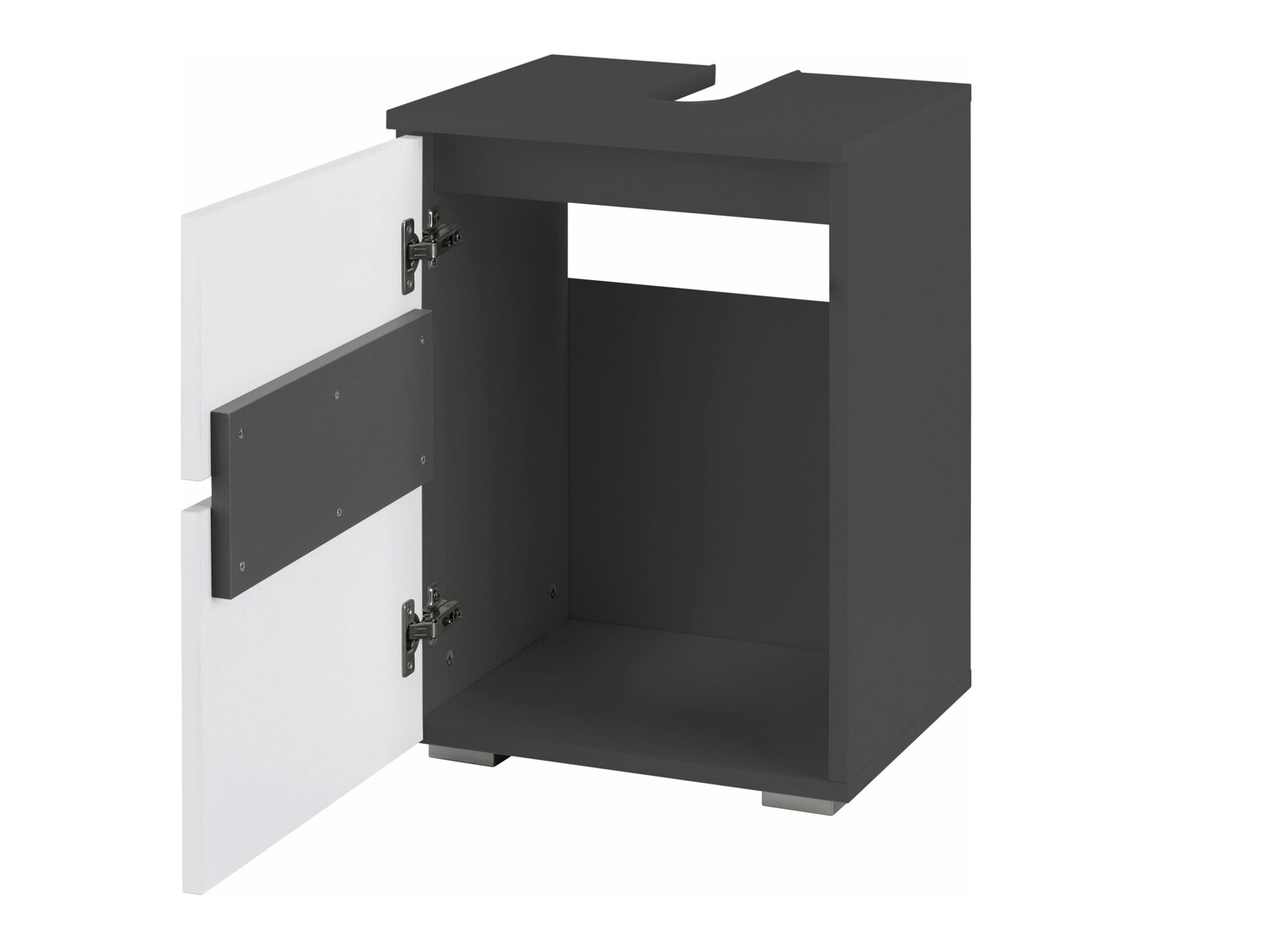 Samostojeći kupaonski ormarić za umivaonik Soncamu 103 (Bijela + Antracit)