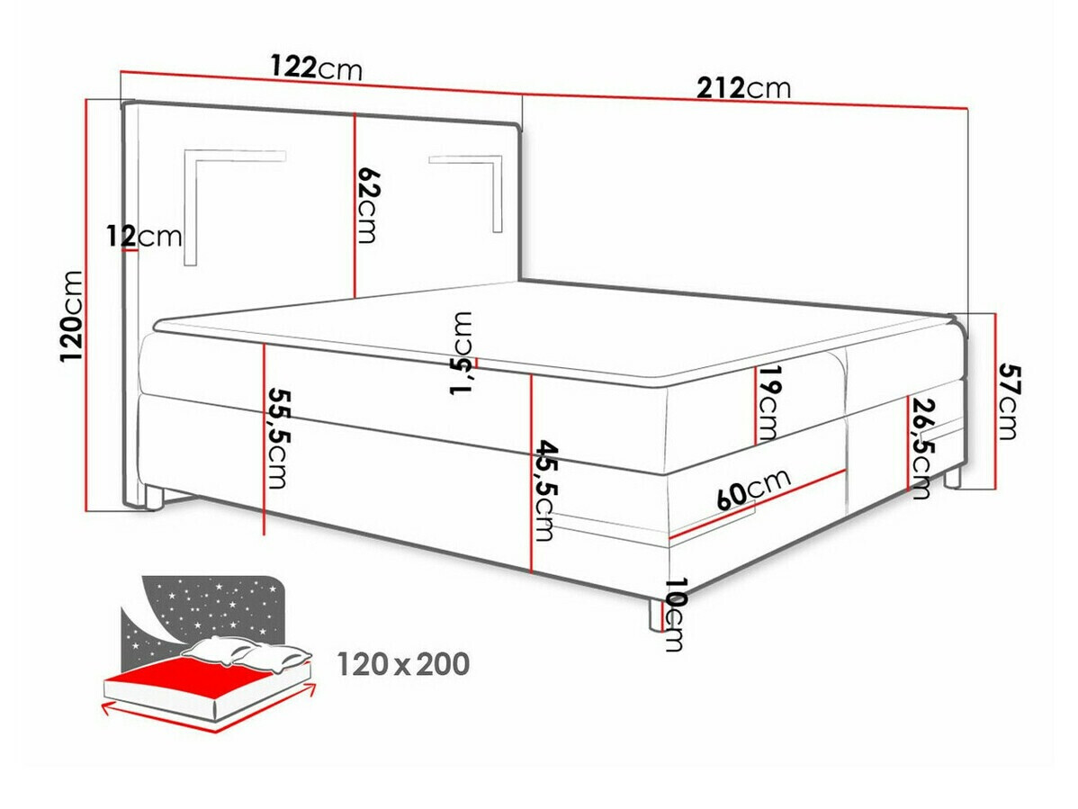 Boxspring krevet Vallis (Fresh 11)