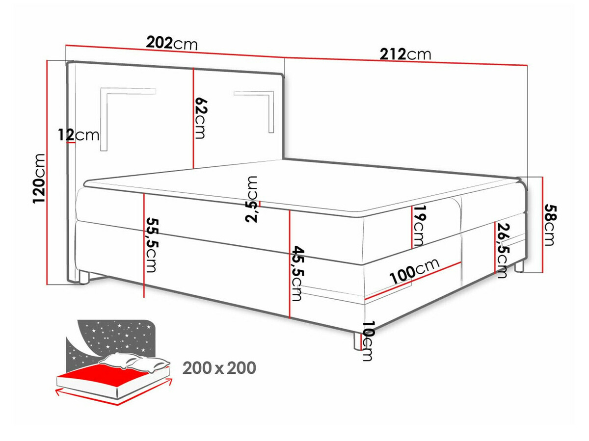 Boxspring krevet Vallis (Fresh 14)