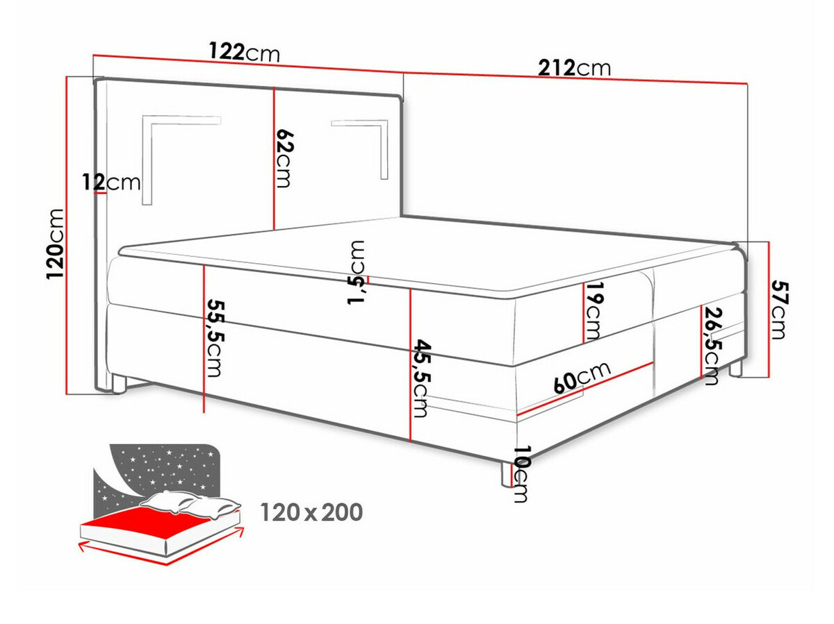 Boxspring krevet Vallis (Fresh 37)