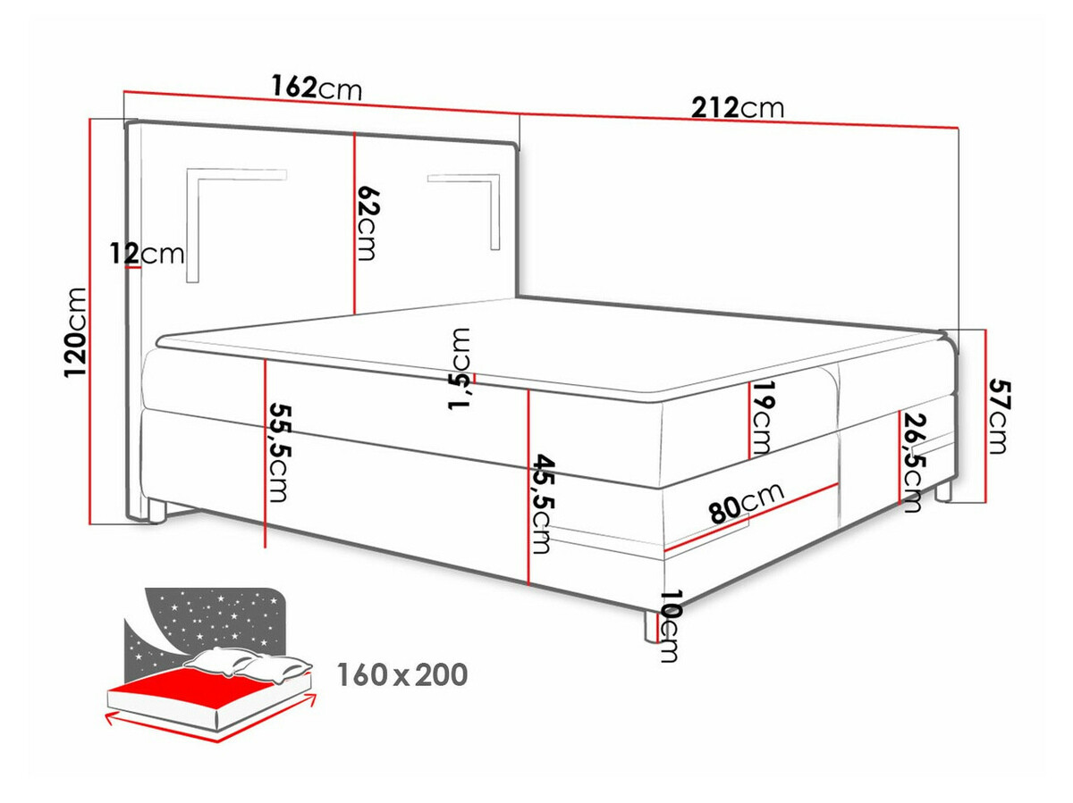 Boxspring krevet Vallis (Fresh 4)