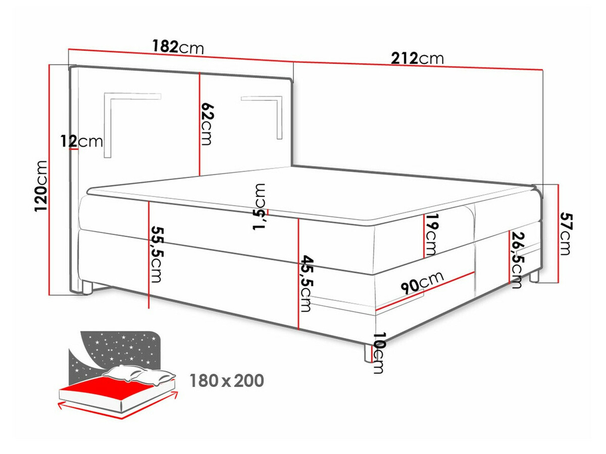 Boxspring krevet Vallis (Soft 017)