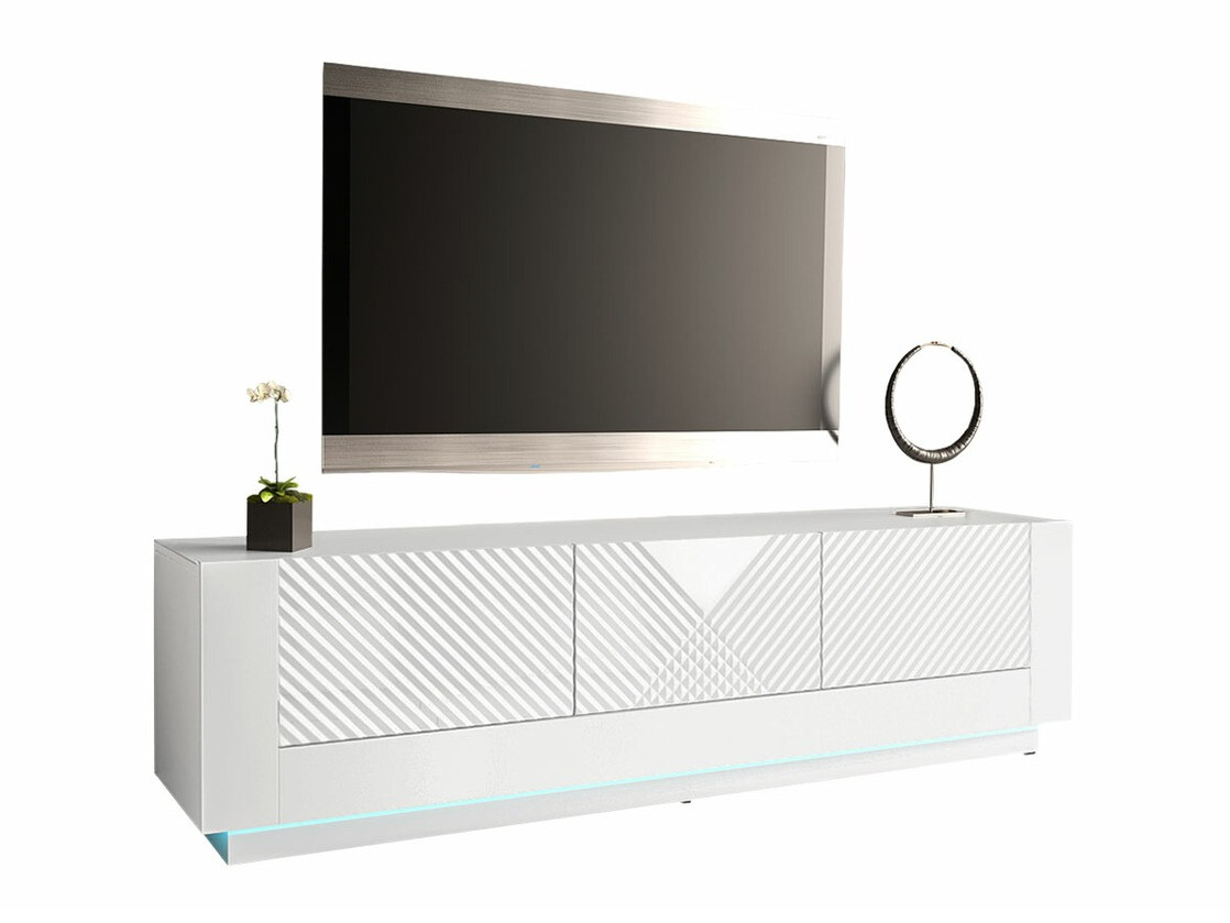 TV stol Merced 109 (Bijela + Sjajno bijela)