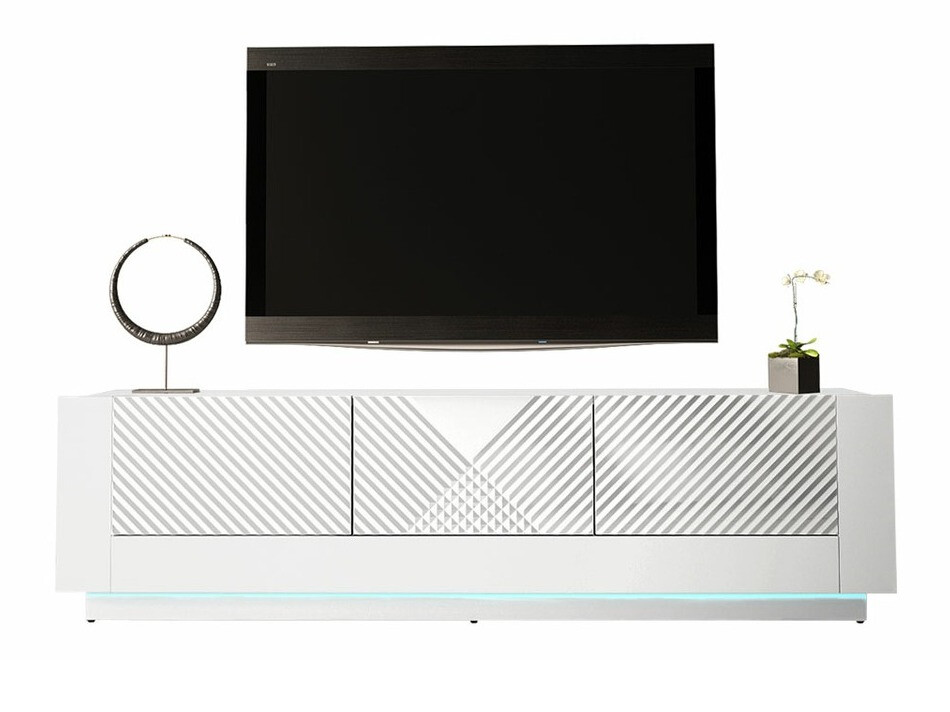 TV stol Merced 109 (Bijela + Sjajno bijela)