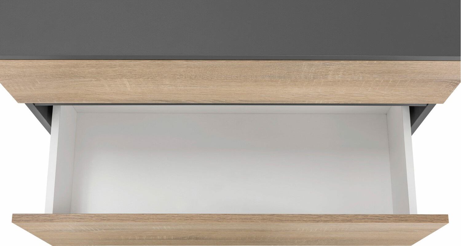 Samostojeći kupaonski ormarić za umivaonik Soncamu 109 (Antracit + Hrast)