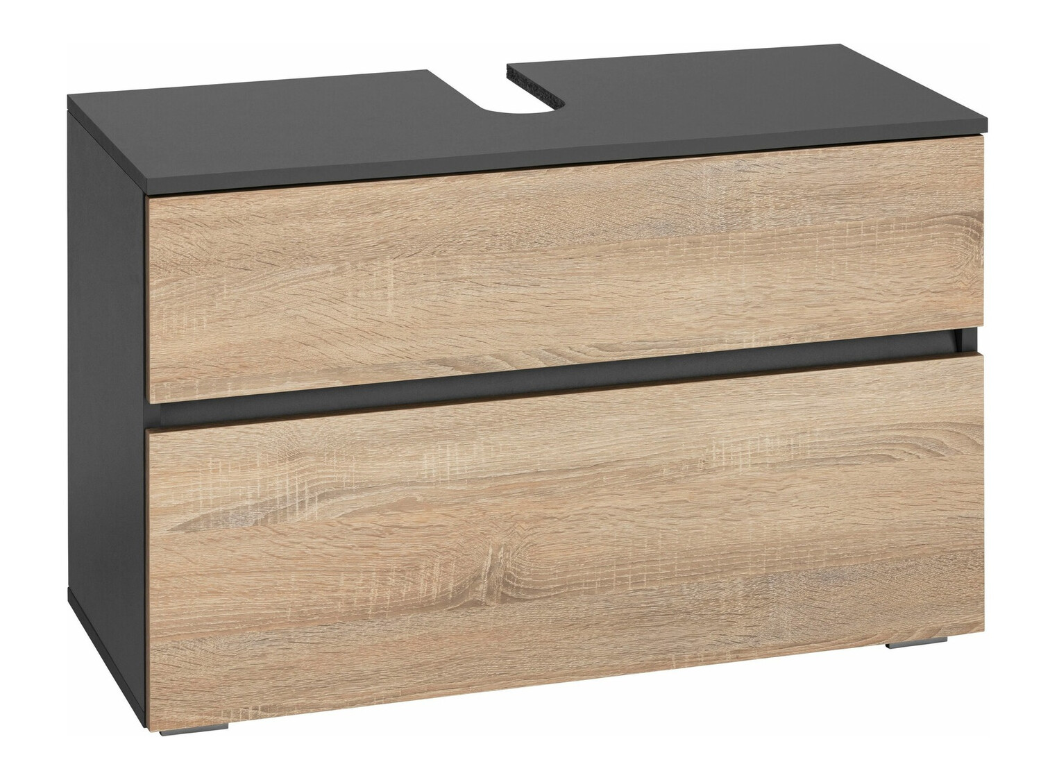 Samostojeći kupaonski ormarić za umivaonik Soncamu 109 (Antracit + Hrast)