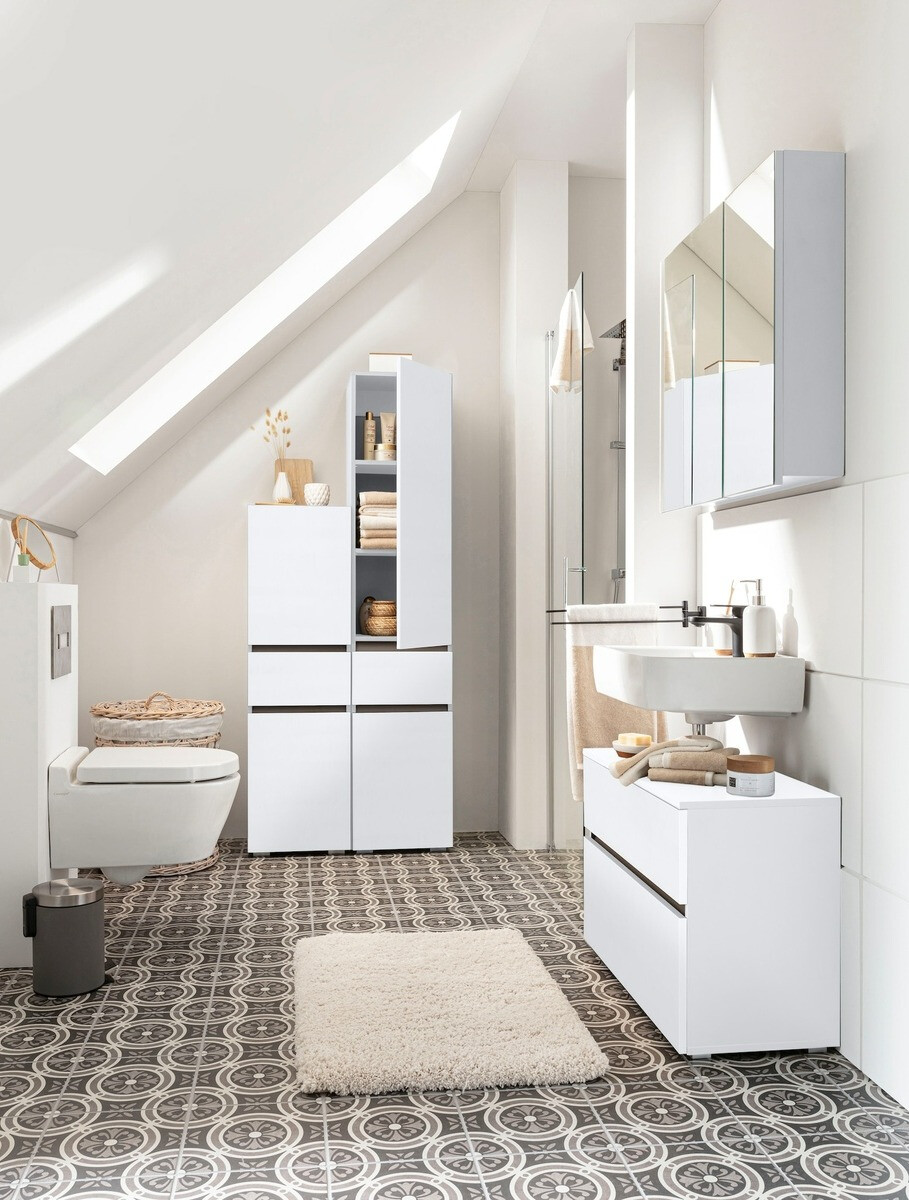 Samostojeći kupaonski ormarić za umivaonik Soncamu 109 (Bijela)