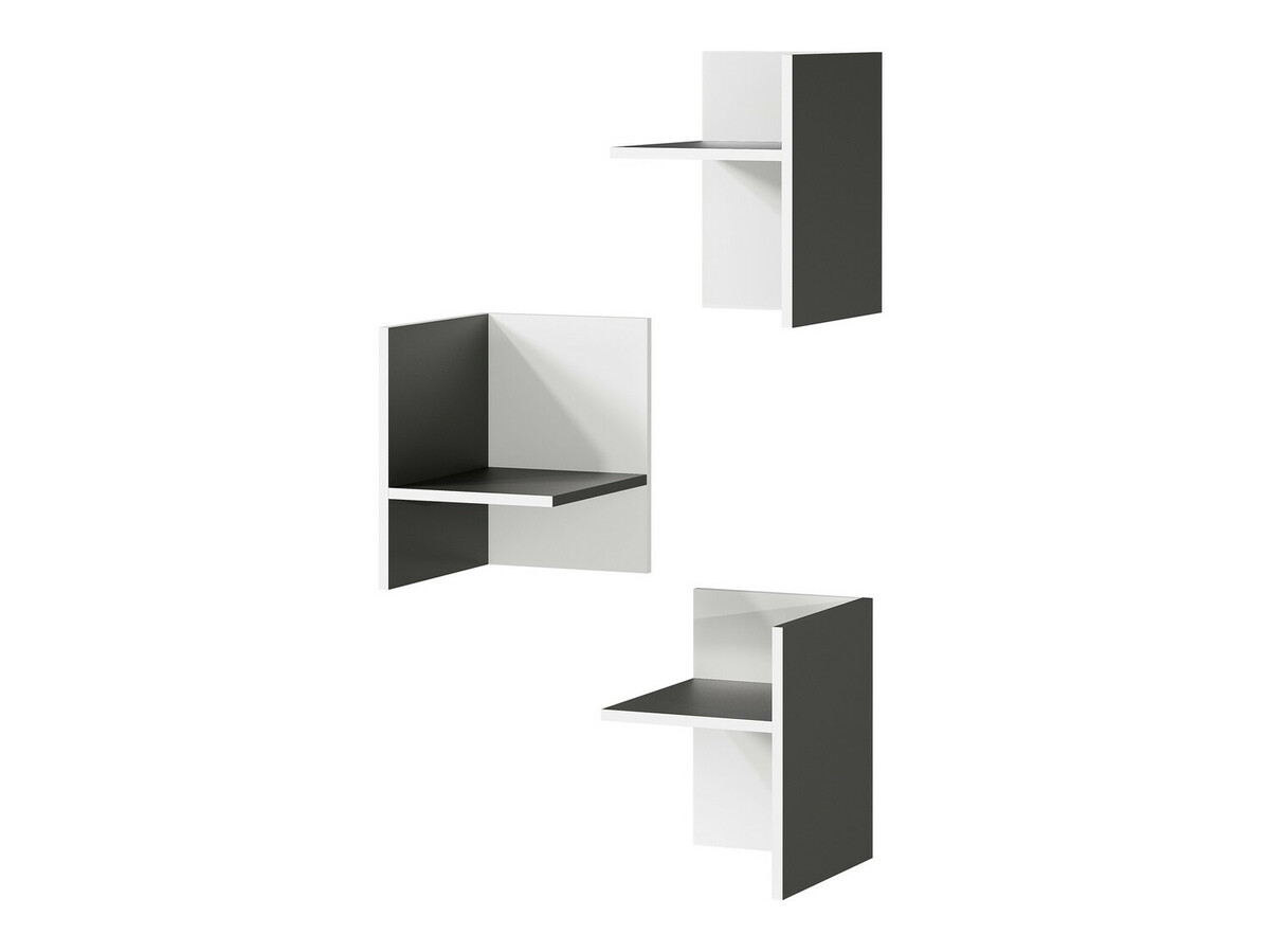 Set polica Fivcalu 104 (Bijela + Grafit)