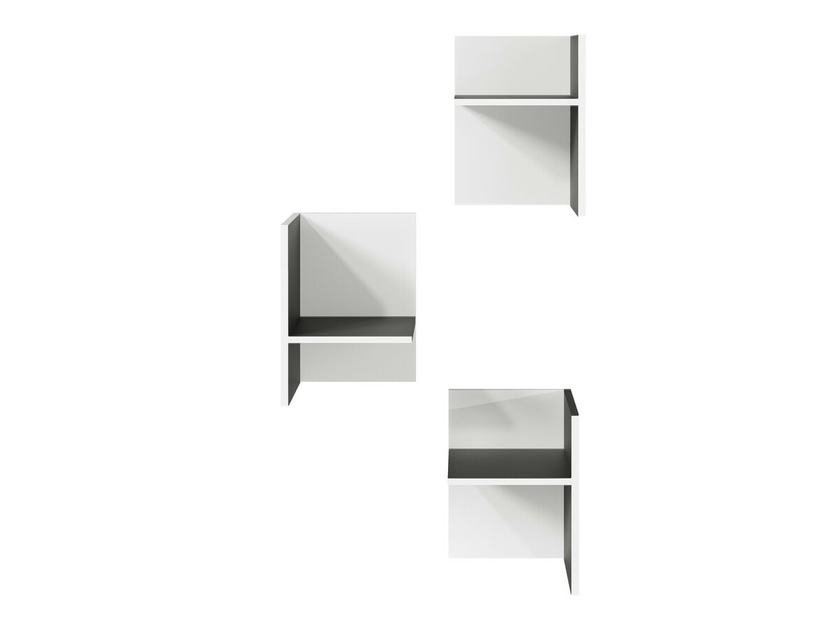 Set polica Fivcalu 104 (Bijela + Grafit)