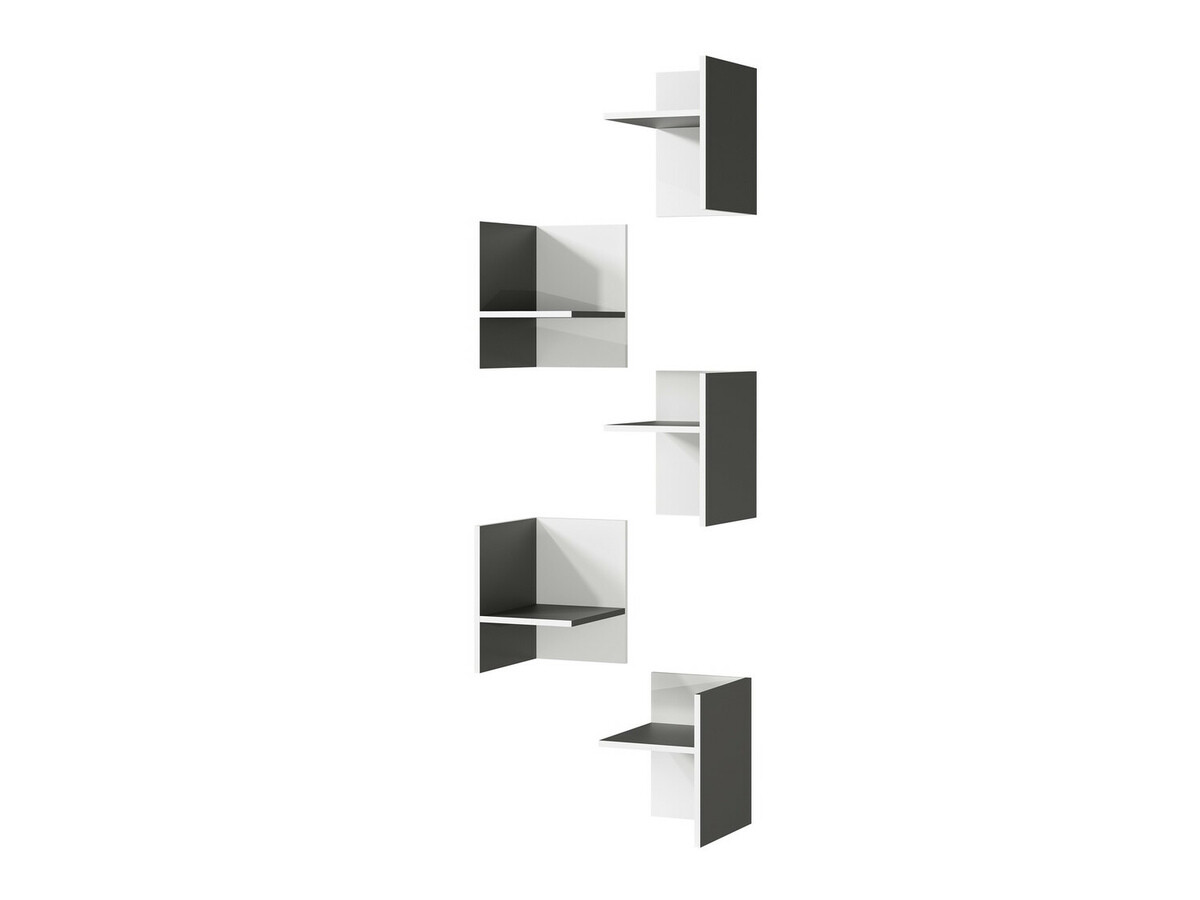 Set polica Fivcalu 106 (Bijela + Grafit)