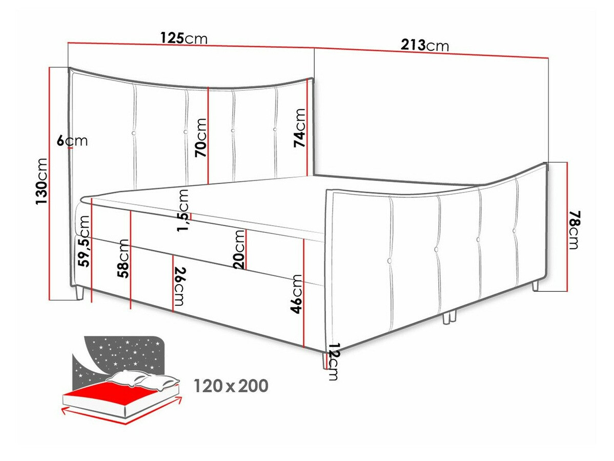 Boxspring krevet Fons (Fresh 14)