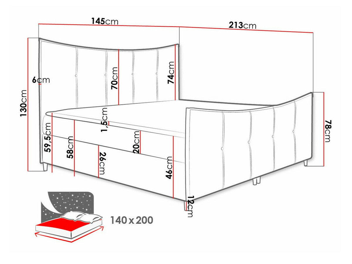 Boxspring krevet Fons (Fresh 33)