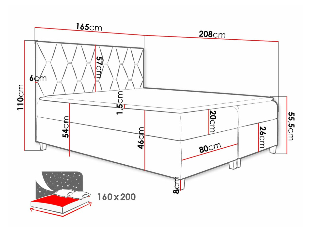 Boxspring krevet Nemus (Fresh 1)
