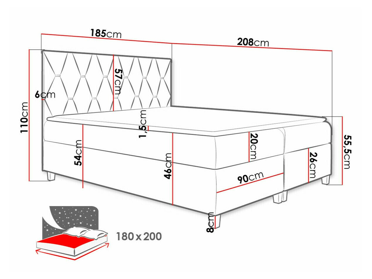 Boxspring krevet Nemus (Fresh 4)