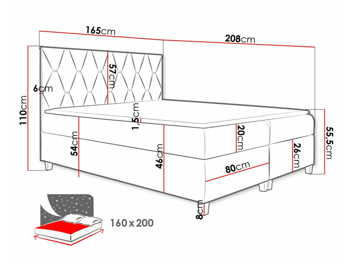 Boxspring krevet Nemus (Fresh 9)