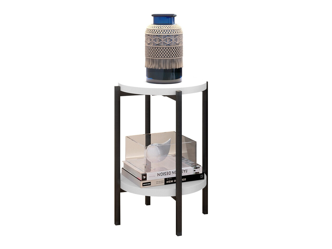 Pomoćni stolić Providence 179 (Bijela + Crna)